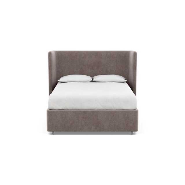 Heal's Deep Divan King Smart Luxe Velvet Mushroom None - image 1