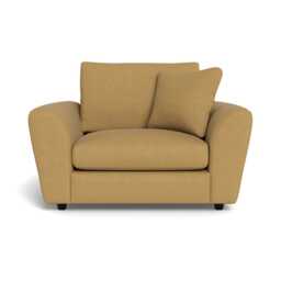 Heal's Snooze Loveseat Boucle Tweed Citrine Black Feet