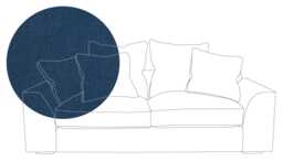 Heal's Cumulus 4 Seater Sofa Capelo Linen-Cotton Inkspot Black Feet