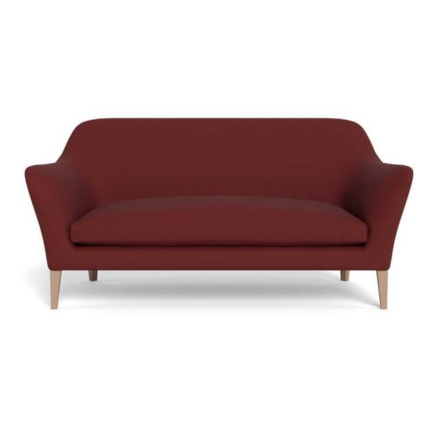 Heal's Wallis 3 Seater Sofa Capelo Linen-Cotton Etruscan Red Natural Feet