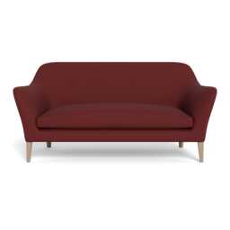 Heal's Wallis 3 Seater Sofa Capelo Linen-Cotton Etruscan Red Natural Feet