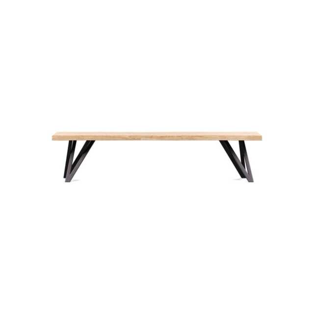 Heal's Vienna Bench 180x35cm White Oiled Oak Natural Edge Not Filled