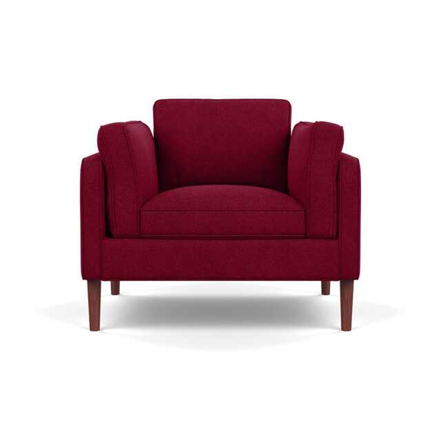 Heal's Sonno Armchair St Moritz Wool Red 74 Walnut Feet - image 1