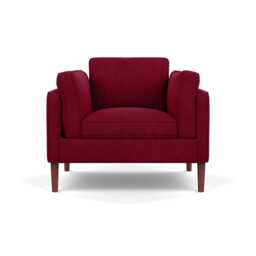 Heal's Sonno Armchair St Moritz Wool Red 74 Walnut Feet - thumbnail 1