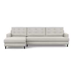 Heal's Mistral Left Hand Corner Sofa Capelo Linen-Cotton Sea Salt Black Feet