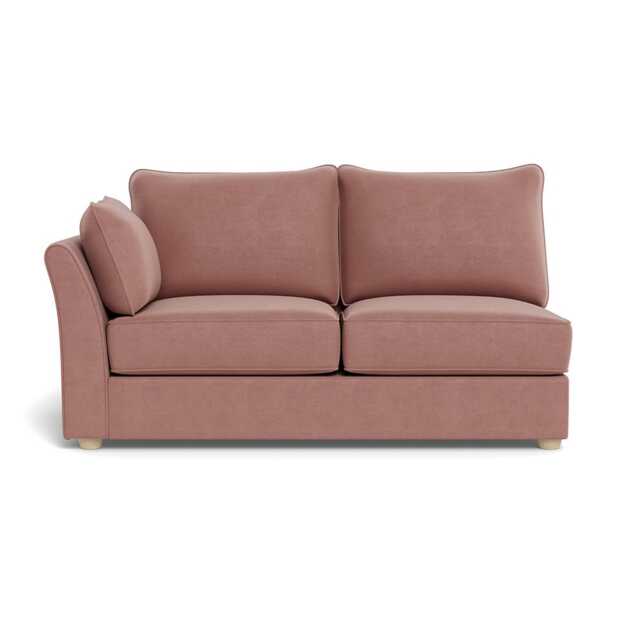 Heal's Tailor Medium Unit Left Hand Facing Smart Luxe Velvet Dusky Natural Beech Feet