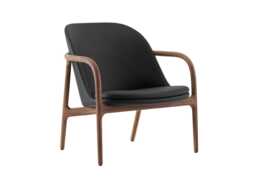 Artisan Neva Lounge Chair Trimmed in Zenith Leather 9024