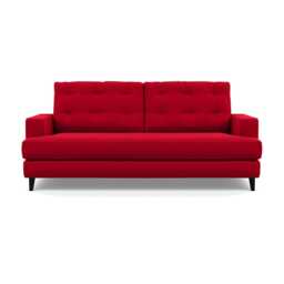 Heal's Mistral 3 Seater Sofa Melton Wool Red Oxide Black Feet