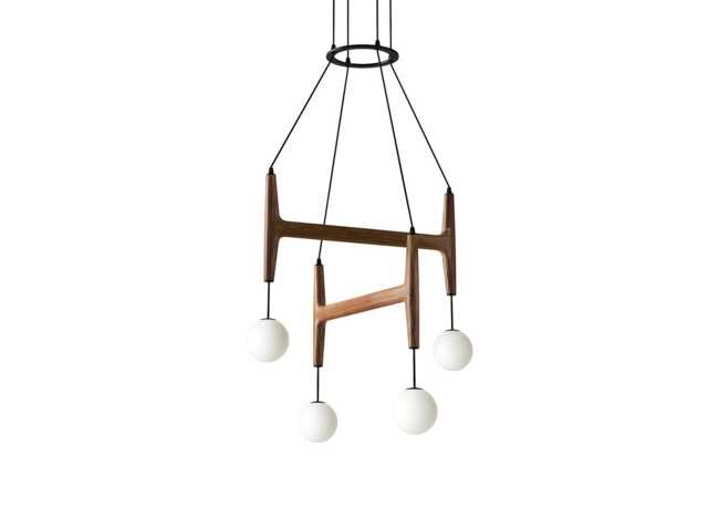 Porada Astra 2 Pendant Light Solid Canaletta Walnut