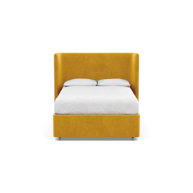 Heal's Monroe Headboard (Lift Storage) Double Smart Luxe Velvet Canary