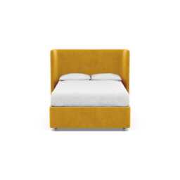 Heal's Monroe Headboard (Lift Storage) Double Smart Luxe Velvet Canary