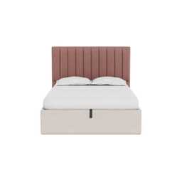 Heal's Retta Headboard (Lift Storage) King Smart Luxe Velvet Dusky Pink