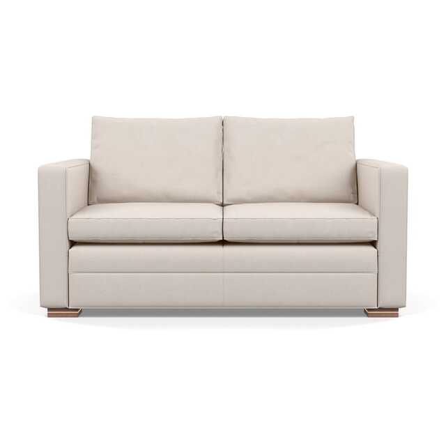 Heal's Palermo 2 Seater Sofa Siena Cotton Natural Brass/Walnut Feet
