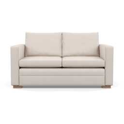Heal's Palermo 2 Seater Sofa Siena Cotton Natural Brass/Walnut Feet
