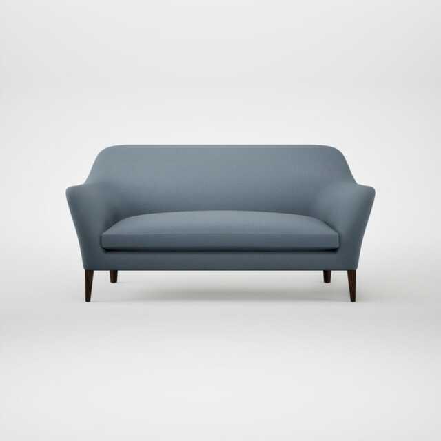 Heal's Wallis 3 Seater Sofa Smart Cotton Linen Celestial Walnut Stained Feet