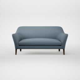 Heal's Wallis 3 Seater Sofa Smart Cotton Linen Celestial Walnut Stained Feet