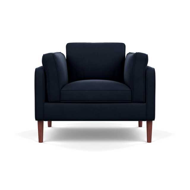 Heal's Sonno Armchair Nobilis Velvet Night Walnut Feet - image 1