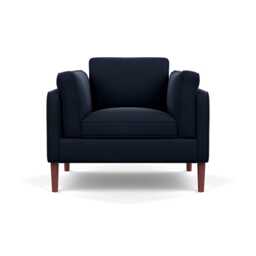 Heal's Sonno Armchair Nobilis Velvet Night Walnut Feet