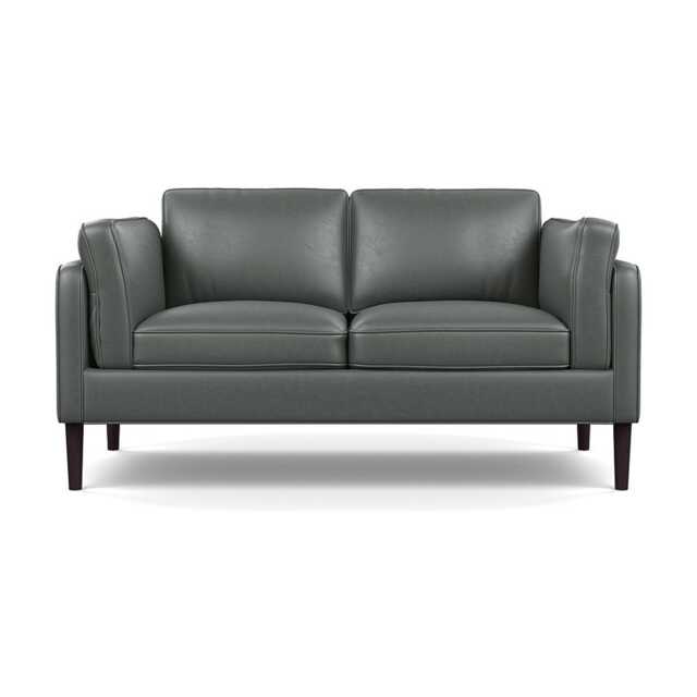 Heal's Sonno 2 Seater Daino Leather Steel Wenge Black Feet