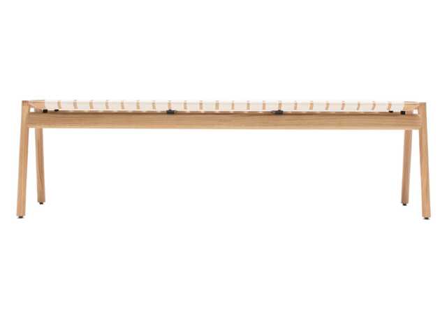 Gazzda Klupa Bench 160cm with White Webbing
