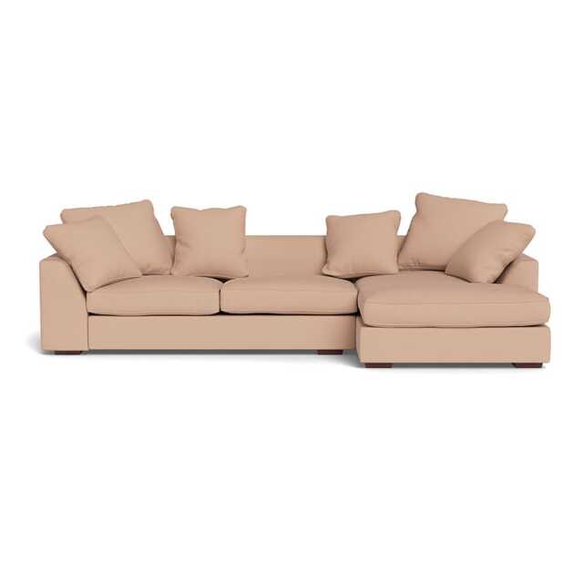 Heal's Cumulus Right Hand Facing Corner Sofa Capelo Linen-Cotton Rosedale Black Feet