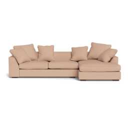 Heal's Cumulus Right Hand Facing Corner Sofa Capelo Linen-Cotton Rosedale Black Feet