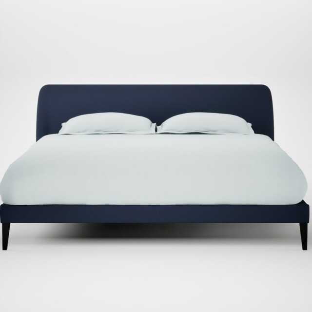 Heal's Wallis Bed Super King Smart Cotton Linen Indigo Black Feet