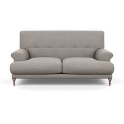 Scp Oscar 2 Seater Formal Sofa Broad Weave Pebble Walnut Feet