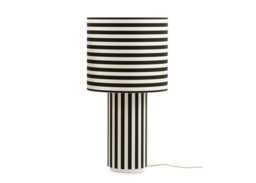 Heal's Raie Fabric Table Lamp Black/White