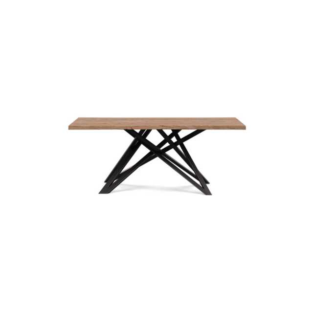 Heal's Vienna Dining Table 180x100cm Smoked Oiled Oak Natural Edge Not Filled