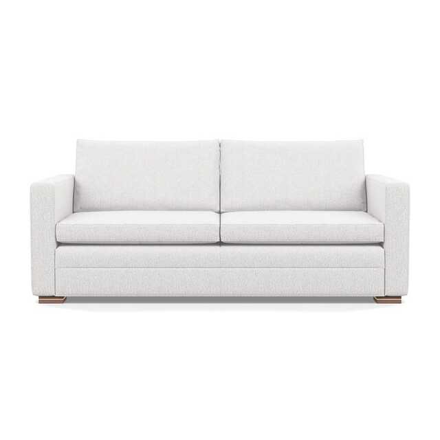 Heal's Palermo 3 Seater Sofa Loop Boucle Polar Brass/Walnut Feet