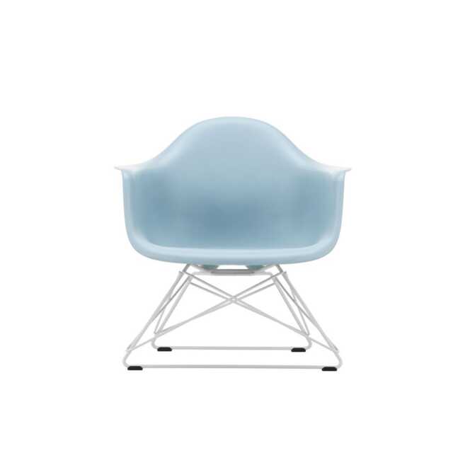 Vitra Eames LAR Chair Ice Grey White Powder Coated Wire Base With Cross Struts