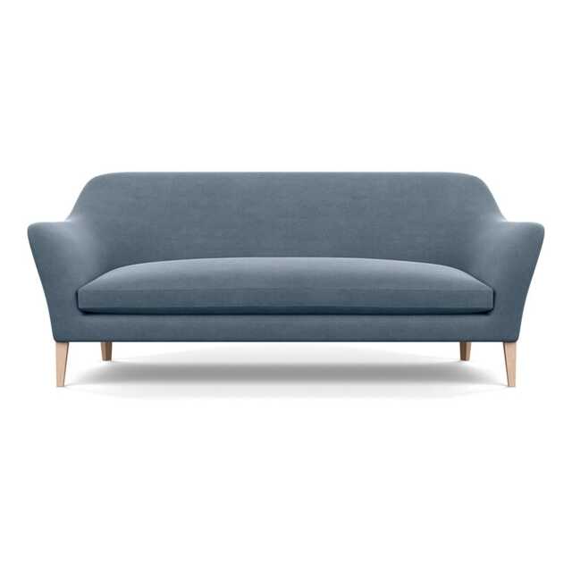 Heal's Wallis 4 Seater Sofa Capelo Linen Mineral Natural Oak Feet