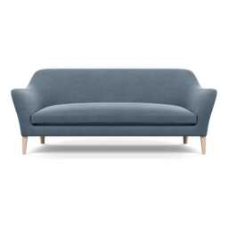 Heal's Wallis 4 Seater Sofa Capelo Linen Mineral Natural Oak Feet