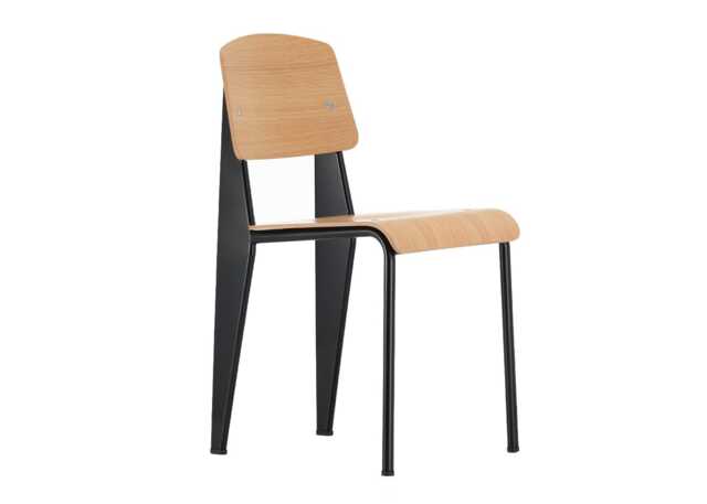 Vitra Standard Chair Oak and Deep Black