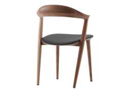 Artisan Addo Dining Chair in Walnut and Zenith Leather 9024