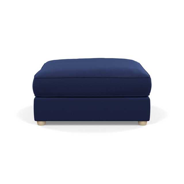 Heal's Tailor Footstool Melton Wool New Navy Natural Beech Feet