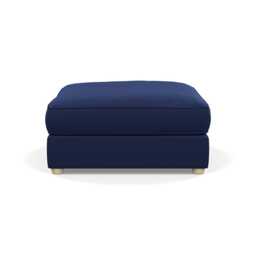 Heal's Tailor Footstool Melton Wool New Navy Natural Beech Feet