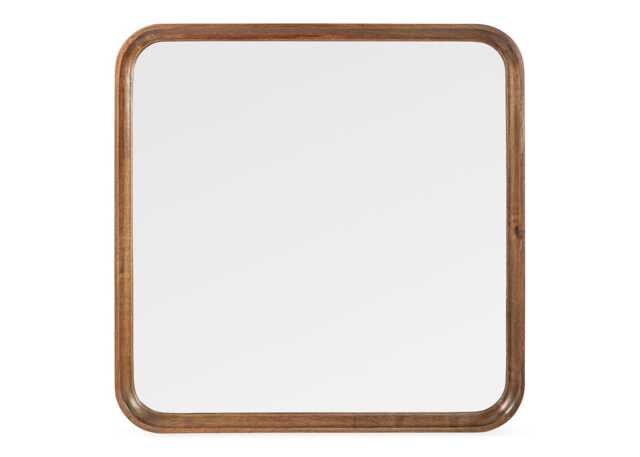 Heal's Livorno Square Mirror Walnut Finish 90 x 90cm