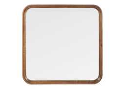 Heal's Livorno Square Mirror Walnut Finish 90 x 90cm