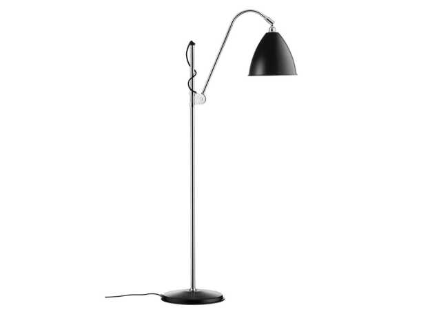 Gubi Bestlite BL3 Floor Lamp Chrome Base Black Shade