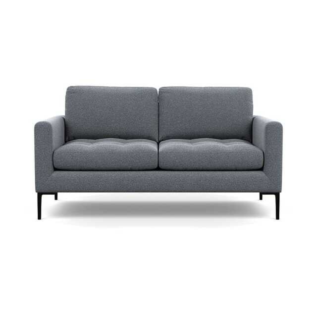 Heal's Eton 2 Seater Sofa Textured Boucle Steel Black Feet