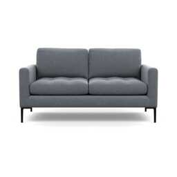 Heal's Eton 2 Seater Sofa Textured Boucle Steel Black Feet