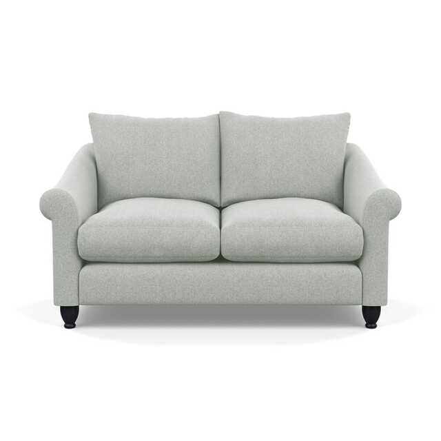 Heal's Devon 2 Seater Melton Wool Limestone Black Stain Beech Feet - image 1