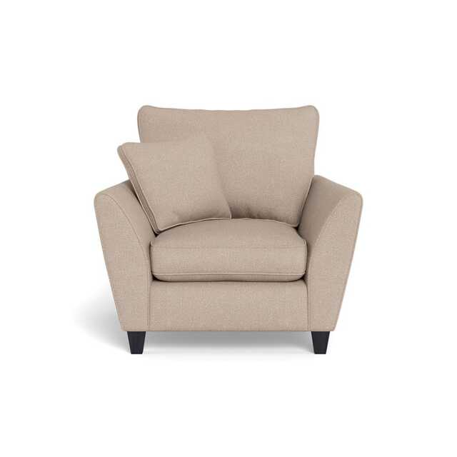 Heal's Torino Armchair Boucle Tweed Pearl Black Feet