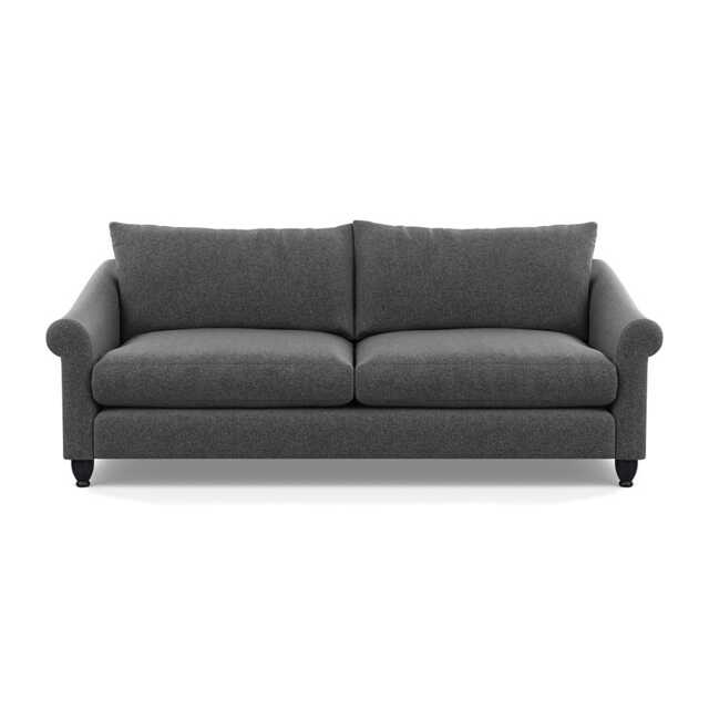 Heal's Devon 4 Seater Melton Wool Granite Black Stain Beech Feet