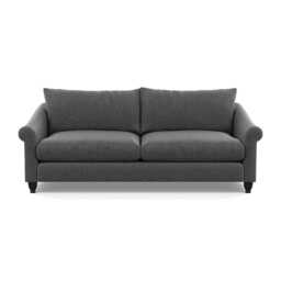 Heal's Devon 4 Seater Melton Wool Granite Black Stain Beech Feet