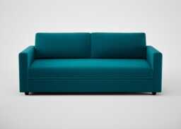 Heal's Nimbus 4 Seater Sofa Velvet Teal Black Feet