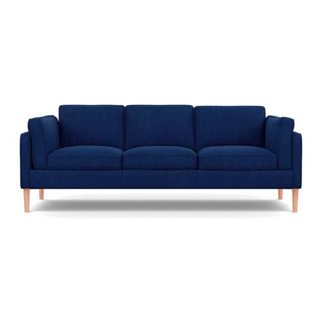 Heal's Sonno 4 Str Sofa St Moritz Wool Navy 146 Natural Feet - image 1