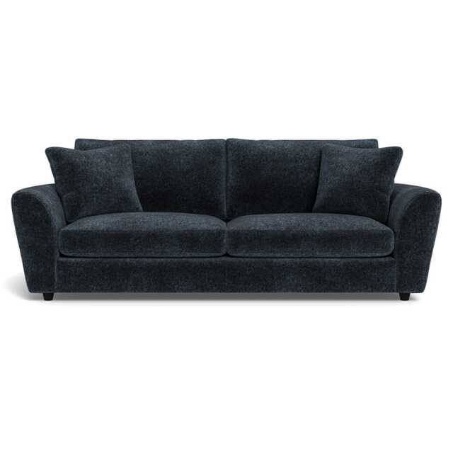 Heal's Snooze 5 Seater Sofa Boucle Velvet Space Black Feet